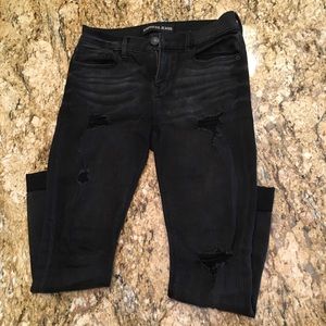 Express Black Ripped Jeans